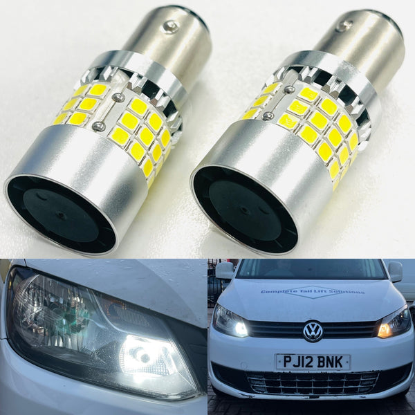For VW Caddy Headlight Bulbs MK3 2004-15 Low High Xenon White Led Light