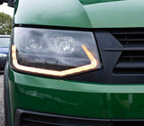 T6 LED DRL Headlights V3 Black Edition With LED 6000k Dipped / Full Beam Bulbs & Tailgate LED rear lights