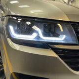 T6.1 LED DRL Headlights Black Edition With LED 6000k Dipped / Full Beam Bulbs