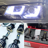 T5.1 DRL Light Bar Headlights 2010 - 2015 (With full LED bulbs dipped & main beam H1)