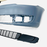 Caddy Mk3 smooth primed front bumper with grille and lower grille inserts 10-15