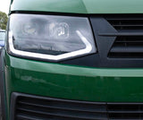 T6 LED DRL Headlights V3 Black Edition With LED 6000k Dipped / Full Beam Bulbs & Tailgate LED rear lights