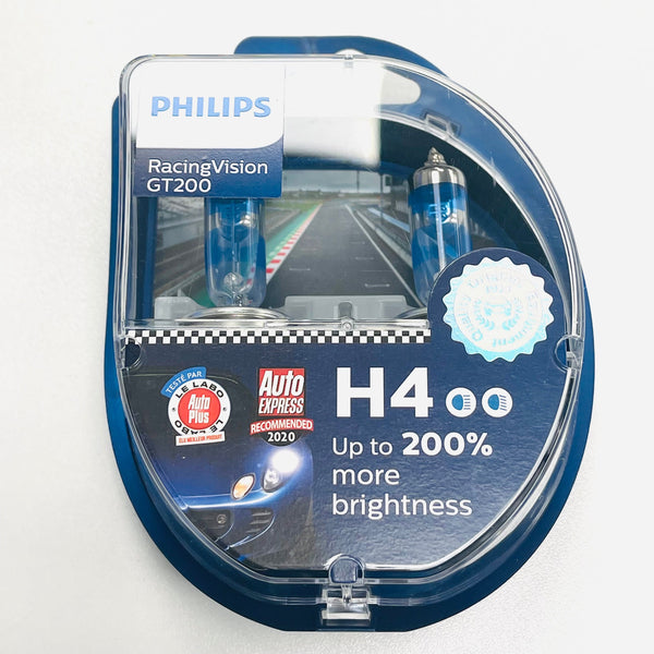 Philips Racing Vision GT200 H4 Bulbs & LED Sidelight Bulbs – Travelin-Lite