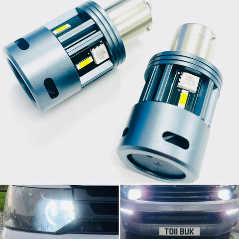 T5.1 LED DRL Headlight Upgrade Bulbs Built In Fan Superb Quality