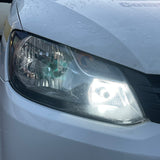 Caddy MK3 Headlights Upgrade Kit DRL Bulbs Philips Racing Vision GT200 H4 & Chrome Indicator Bulbs