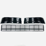 T6 Lower Gloss Black Grilles 3pcs For Vehicles With Parking sensors 15 Onwards