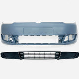 Caddy Mk3 smooth primed front and rear bumper with grille and lower grille inserts 10-15