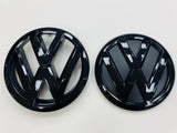VW Caddy Gloss Black Front & Rear Badges 10-15 (Tailgate models only)
