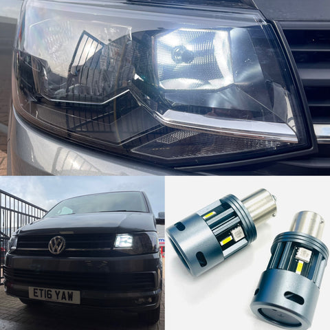 T6 LED DRL Headlight Upgrade Bulbs Built In Fan Superb Quality