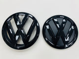 VW Caddy Gloss Black Front & Rear Badges 10-15