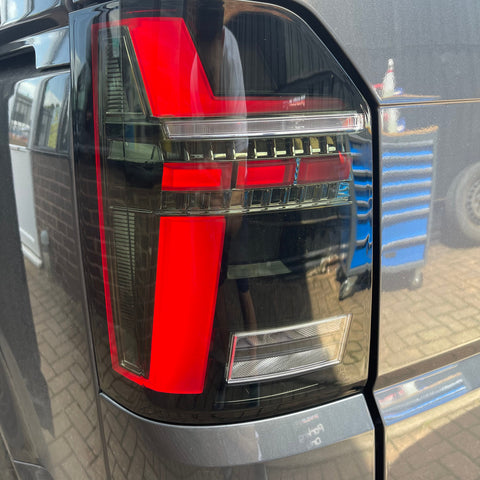 T6 Tailgate LED rear lights BLACK with dynamic indicator (T6.1 style ...