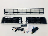 T6 Lower Grille & Light Bar Drl Kit Painted Gloss Black 15 Onwards NEW